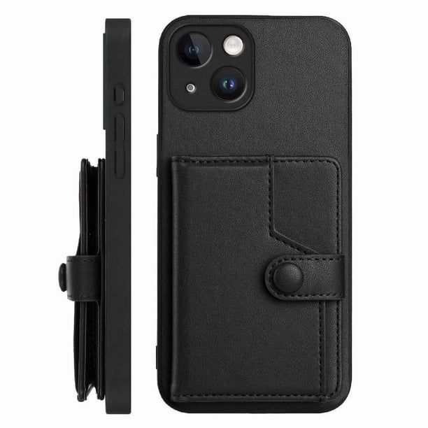 FOXDOCK Funda para iPhone 13 con Bloqueo RFID - Diseño Elegante con Cierre de Botón