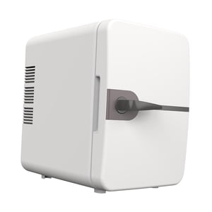 Magideal - Mini Refrigerador Termoeléctrico De 6L, Refrigerador Y Calentador De Una Sola Puerta, Refrigerador De Bebidas De 30W, Refrigerador De Bebidas Portátil , Blanco