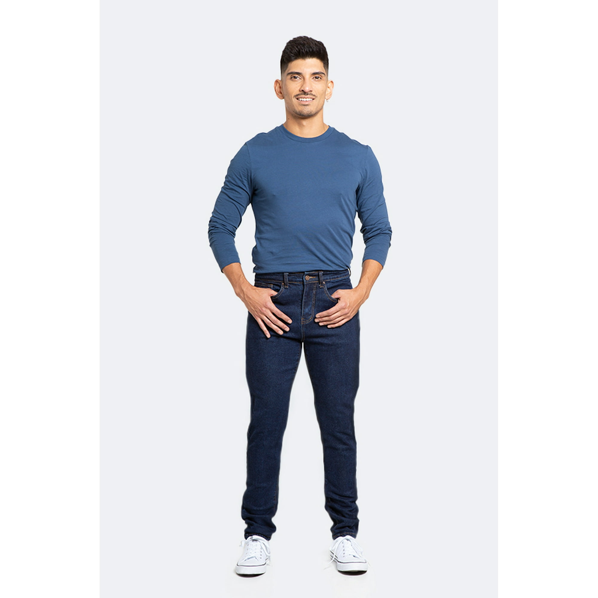Idem - Jeans Hombre Slim Azul Oscuro Liso 46