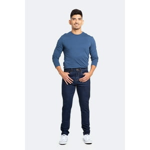 Idem - Jeans Hombre Slim Azul Oscuro Liso 50
