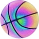thumbnail image 1 of Balón de baloncesto holográfico: balón de baloncesto reflectante brillante que se ilumina, ideal para fotos con cámara, duradero, ideal para exteriores, regalo para adultos o niños., 1 of 7