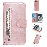 Gangxun - Funda Con Cremallera Para Iphone Se 2020/8/7, Carcasa Cartera De Cuero Pu Con Soporte Y Tarjetero