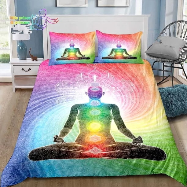 Indian Buddha Meditation Chakra Yoga Bedding Set Bed Set Adult Kid Bedroom Bedding Gift