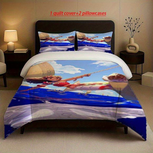 Moana Sailing Adventure Themed Bedding Set Soft and Comfortable for All Seasons Ideal for Home and Bedroom Guest Room