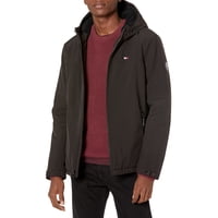Chaqueta Tommy Hilfiger Soft Shell Con Forro Sherpa Para Hombre, Color Negro