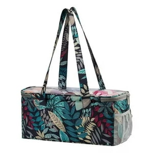 Partyglobos - Bolso Impermeable Porta Tejido Lanas Palillos Croche Oscuro