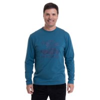 Kotting - Polera Jersey Estampada Verde Petróleo Talla 3Xl