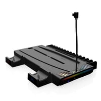 Estación De Enfriamiento Aaronmei Para Ps5 Slim Con Carga Dual Y Base Vertical Rgb Negra
