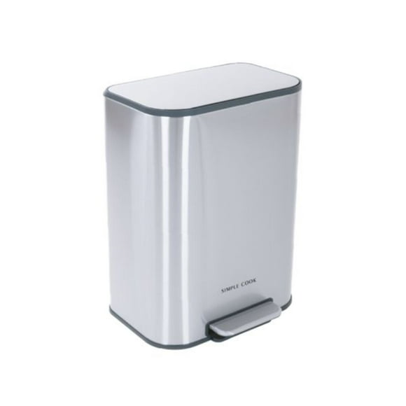 Basurero 50L con Pedal Mate y Anti Huellas Simple Cook