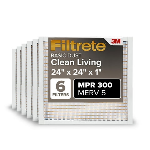 Filtro De Aire Filtrete Ac Furnace Merv 5 Mpr 300 24 X 24 X 1 Paquete De 6