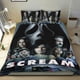 thumbnail image 1 of Película Scream Conjunto de sábanas temático, trío de piezas, cómodo y amigable con la piel, diseño único, regalo de decoración para el hogar para familiares, amigos y fans,135cm *200cm, 1 of 6