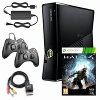 Microsoft Xbox 360 S 250Gb Negra Con Halo 4 Y 2 Controles Retrofam Negros - Reacondicionado