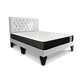 thumbnail image 1 of Cama europea 2 plazas + Colchon con respaldo y bases divididas Blanco Lino, 1 of 4