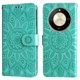 thumbnail image 2 of Funda tipo cartera FOXDOCK para Honor X50 , diseño girasol en relieve, cuero PU, cierre magnético, soporte y tarjetero, 2 of 5