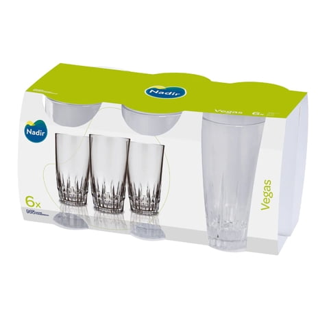 Nadir - Set 6 Vasos Alto Long Drink Vega 330Ml Color Trasparente
