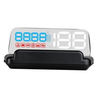 Magideal - Car Hud Display, De Temperatura Del Agua, Cansada 3D, Proyector De Parabrisas, Proyección Hud, Velocímetro Digital, L