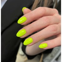 Press On Nails Xcreando Neon Green Short Almond Para Mujer