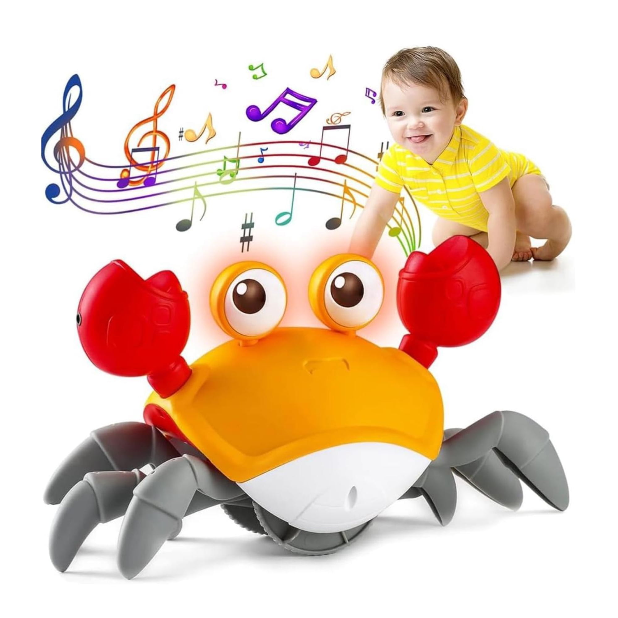 Genérico - Cangrejo Musical Recargable Usb Con Sensor Para Bebes