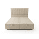 thumbnail image 2 of Cama Baul 2 Plazas con Respaldo Tubular Crudo Lino, 2 of 2