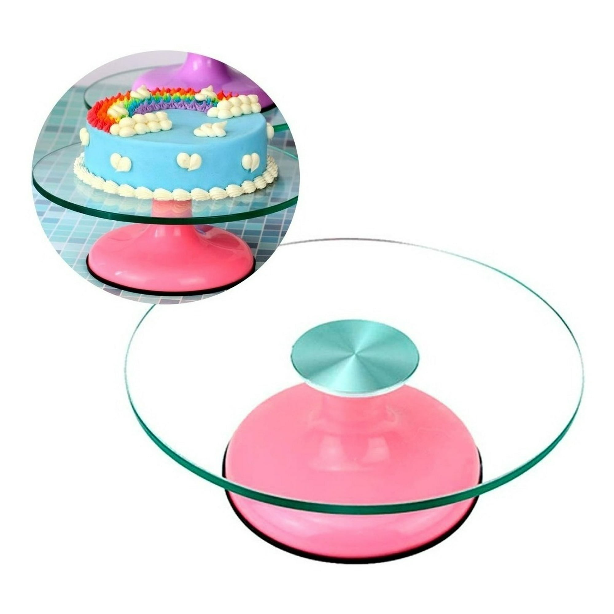 Genérico - Base Giratoria Tortas Plato Giratorio Base Vidrio 30cm