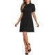 thumbnail image 2 of Vestidos Elegantes para Mujeres INSPIRE CHIC Vuelta a Clases Cuello con Lazo Manga Corta Abullonada Vestido para Trabajar S Negro, 2 of 5