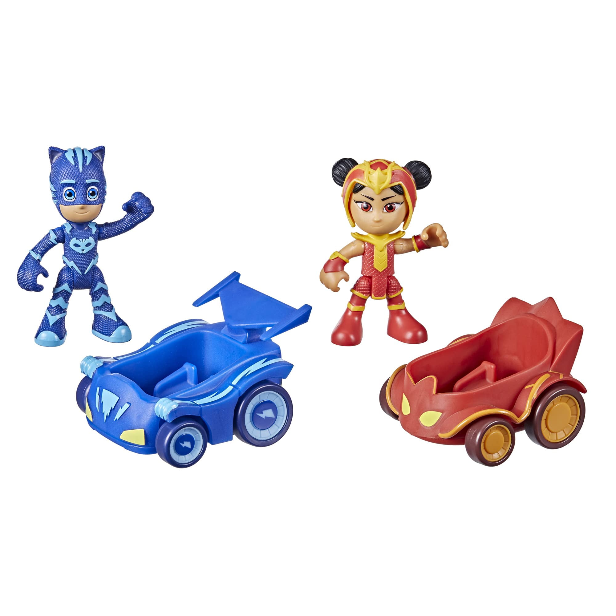 Pj Masks - Set De Máscaras De Pijama De Juguete Para Preescolar Catboy Vs An Yu Battle Racers