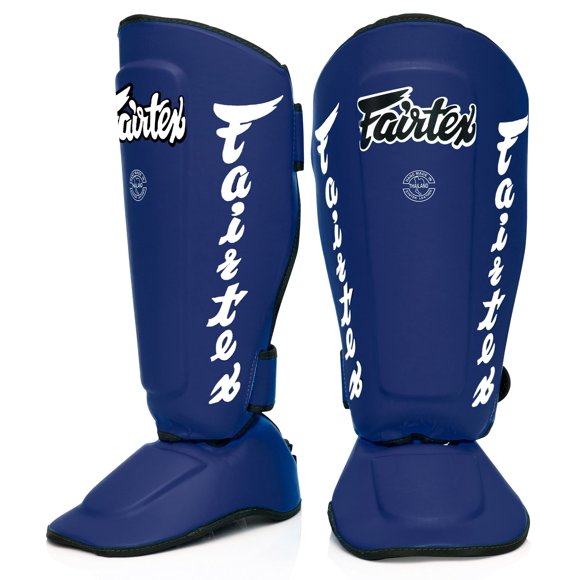 Espinilleras Fairtex SP7 Muay Thai para hombre, mujer y niños, color azul