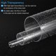 thumbnail image 5 of Uxcell 2 Pcs Tubos Redondos de Acrílico Transparente para Lámparas y Faroles 21mm x 25mm, 5 of 6