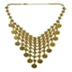 thumbnail image 3 of Moneda Bohemia Borla Flecos Babero Declaración Gargantilla Collar Collar Tono Dorado, 3 of 3