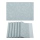 thumbnail image 1 of Juego de 6 Manteles Individuales de Cuero con Patrón para Decoración de Mesa de Comedor de Cocina Resistentes al Calor Azul Nebuloso 45x30cm, 1 of 6