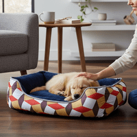 Bloccare - Cama Para Mascotas Espuma - Talla M (Tricolor Cafe)