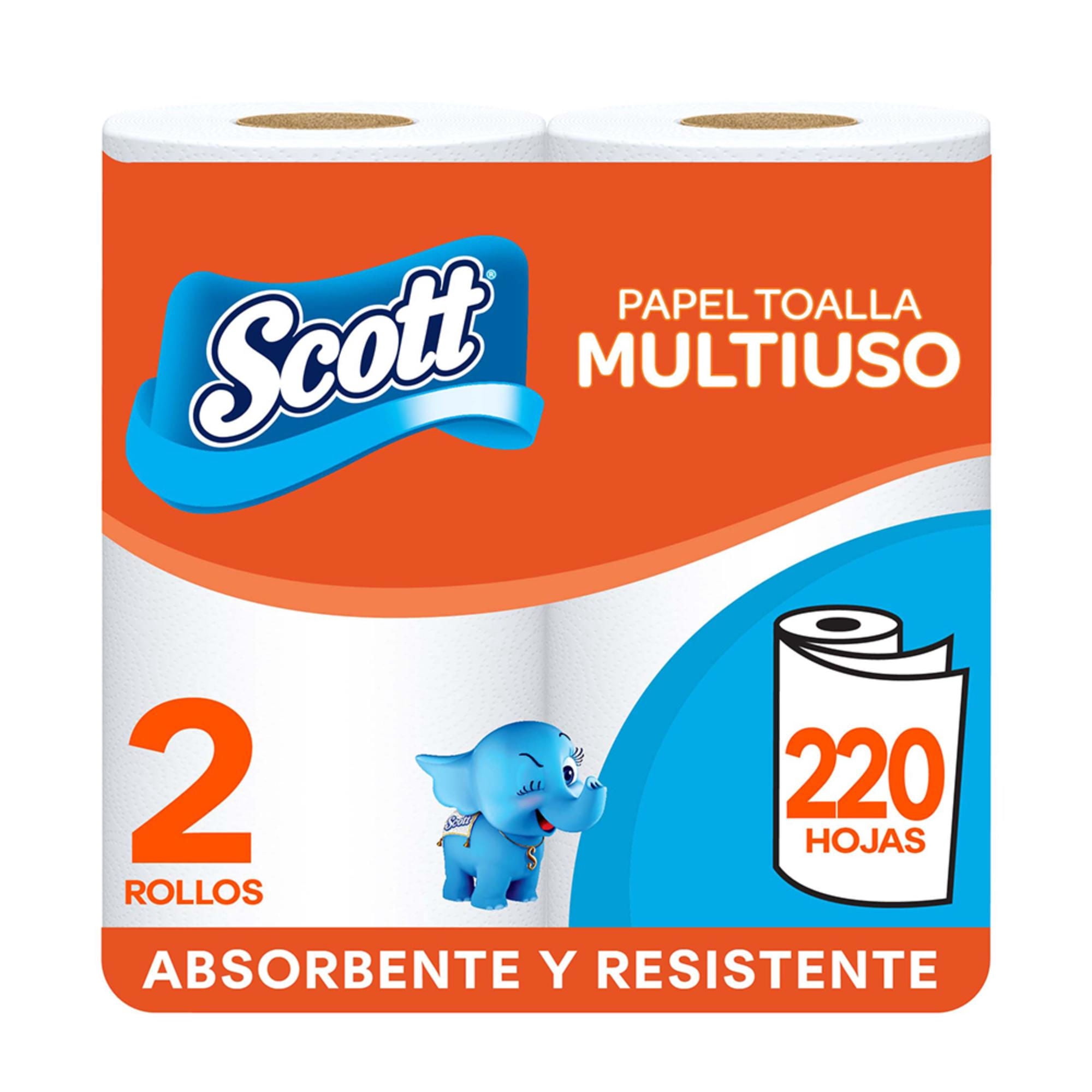 Toalla De Papel Desechable Multiusos 110 Hojas 2 rollos Scott