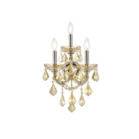 Aplique De Pared Maria Theresa De Elegant Lighting Con 3 Luces 110V