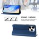 thumbnail image 3 of Funda Billetera con Soporte para iPhone 15 Pro Bloqueo RFID Plegable Azul, 3 of 6