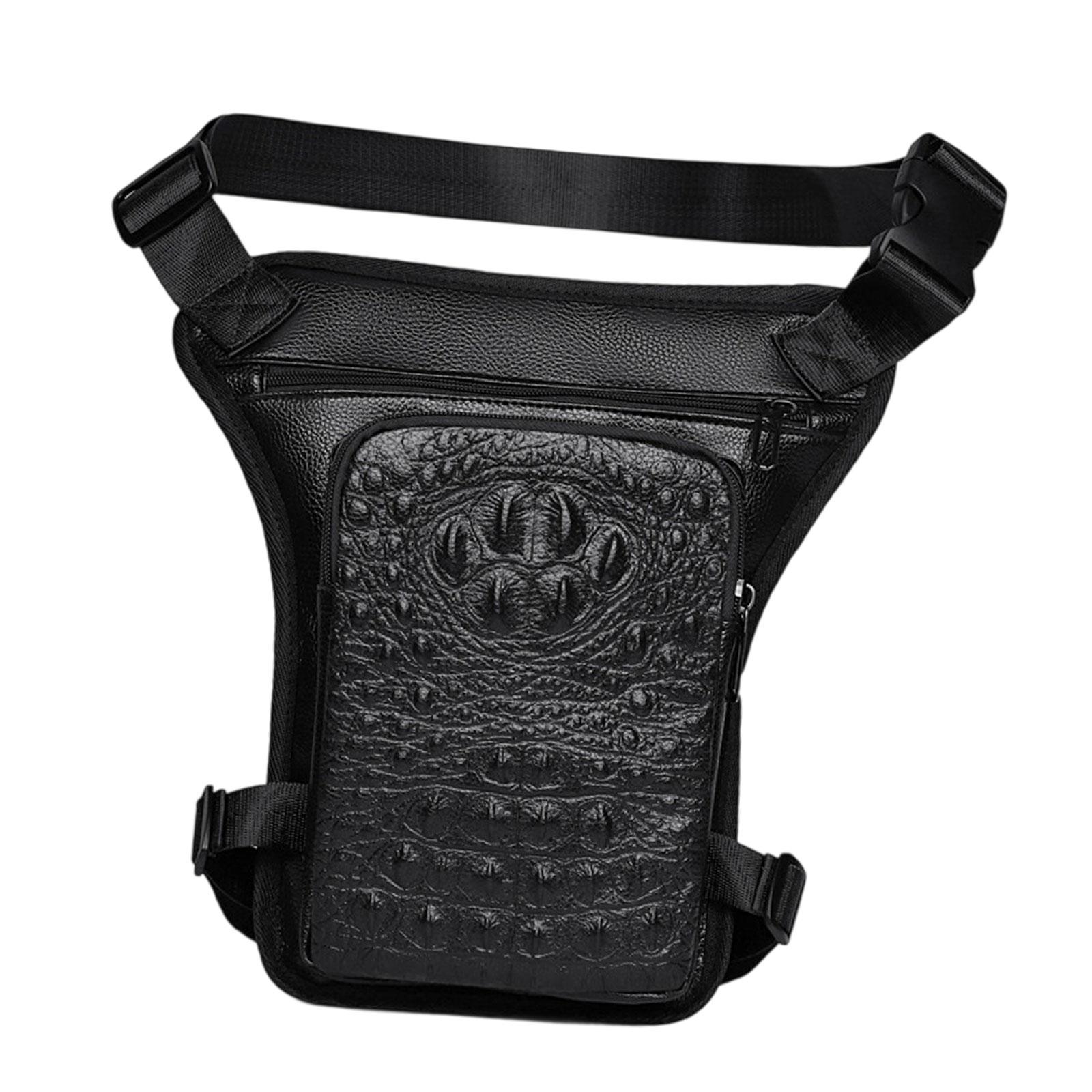 Magideal - Bolsa De Pierna Para Motociclista Con Cuatro Bolsillos Diseño Impermeable Cinturón Ajustable Y Múltiples Compartimentos Adecuada Para Ciclismo Senderi Estilo A