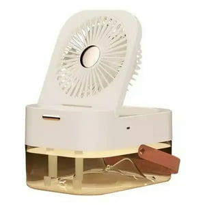 Leon Import - Mini Ventilador Enfriador De Aire Luces Led Usb