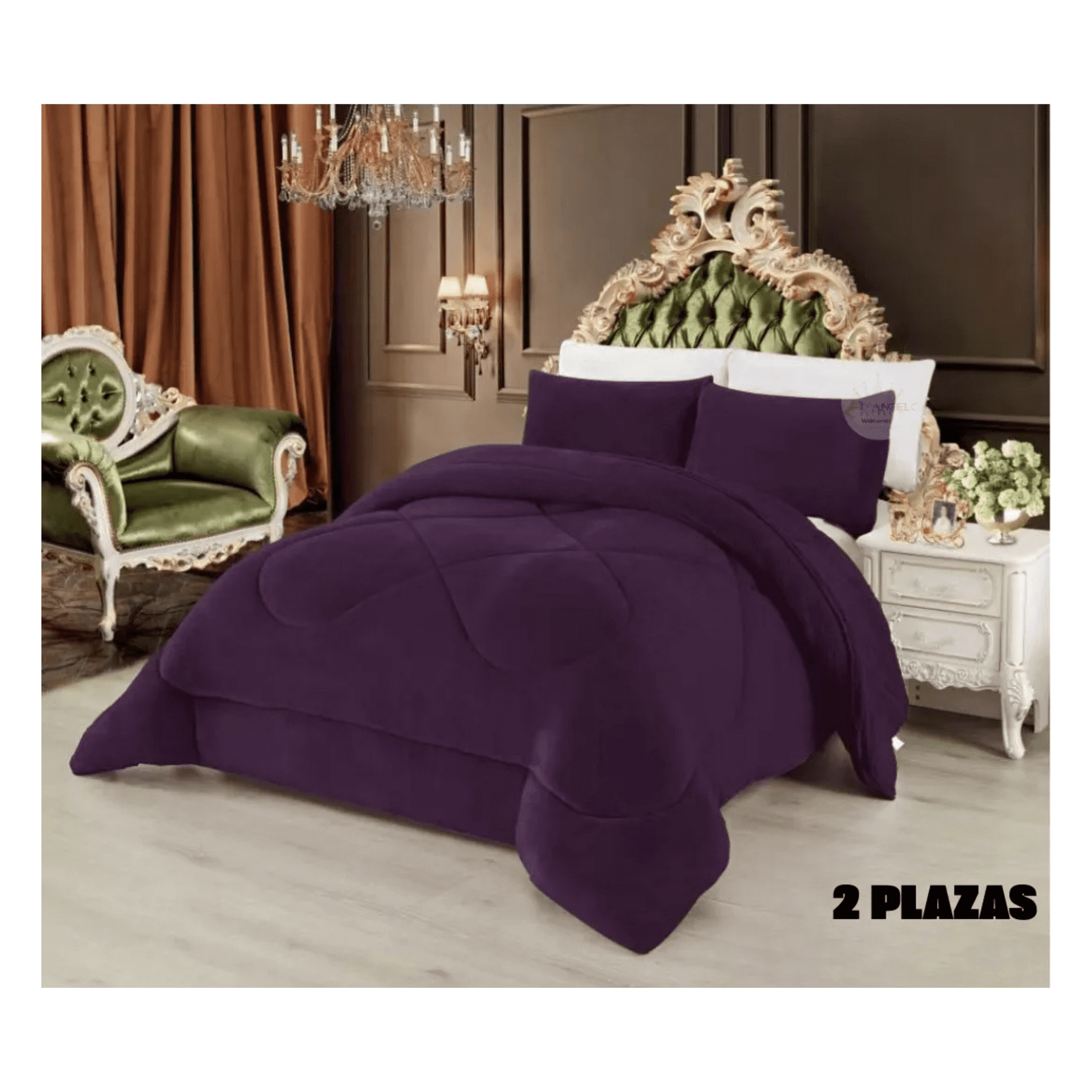 Genérico - Cobertor Plumón De Invierno Liso Para Cama 1.5 Plazas Con Chiporro