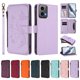 thumbnail image 3 of Funda Cartera Mariposa para [Motorola Moto G35 5G] con Soporte y Cremallera Morado claro, 3 of 6