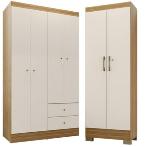 Movelaria - Combo Closet Versa 4 Puertas + Multiuso Luna Off White K4215