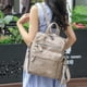 thumbnail image 1 of Leather Travel Fashion Backpack Purse for Women Multipurpose Designer Ladies Shoulder Bags with Tassel Two-toned Brown Handbag, 1 of 3