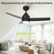 thumbnail image 3 of Ventilador de Techo Vaczon 42" Negro con Luz y Control Remoto de 6 Velocidades Motor DC, 3 of 9