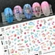 thumbnail image 3 of 8 sheets Holographic Butterfly Nail Art Stickers - Blue and Purple Butterflies, Spring Theme Flowers, 3D Self-Adhesive Nail Decoration for Women and Girls, 3 of 3
