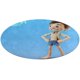 thumbnail image 1 of Luca Alfombra Redonda de Felpa Coral, Antideslizante, No Desprende Pelusas, Lavable y Duradera para Salón, Dormitorio y Habitación de Niños 60cm, 1 of 6