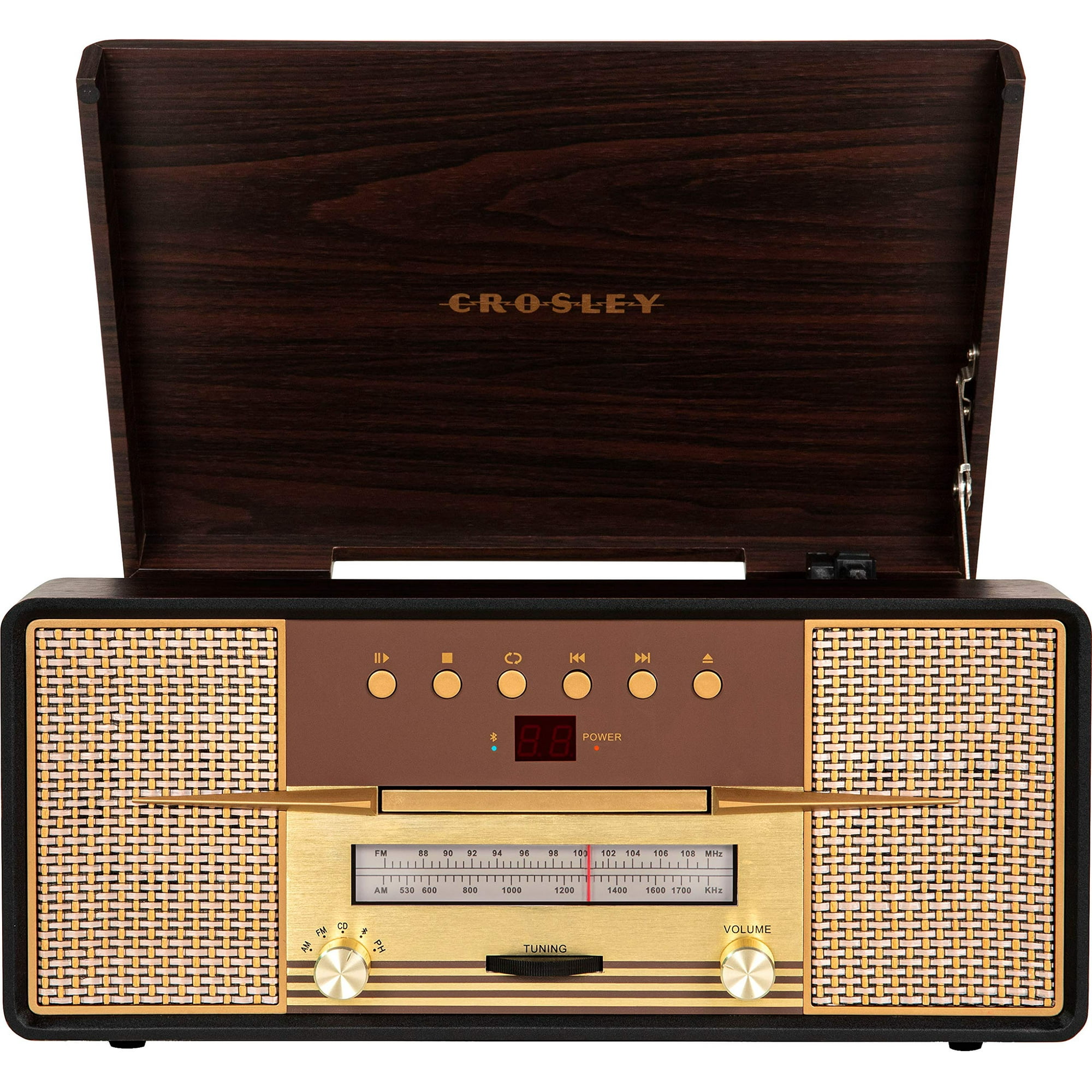 Tocadiscos Crosley Cr7016a-ma Rhapsody De 3 Velocidades Con Bluetooth