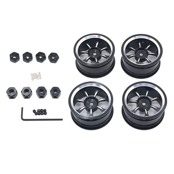 Neumáticos de Metal RC para coche, de llantas y neumáticos RC para WPL C14 C24 C34 C44 B14 B16 B24 B36 1/16, accesorios de actualización de coche