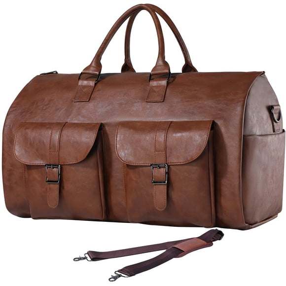 Bolso de viaje impermeable seyfocnia con compartimento para zapatos de cuero
