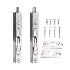 Magideal - 2X Pestillos Empotrados, Hardware, Reemplace Los Pestillos De Cerrojo Ocultos, Prácticos, Resistentes Al Desgaste Y Al Polvo Para Apartamentos Y Casas