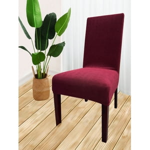 Genérico - Pack De 6 Fundas Cubre Sillas De Comedor Burdeo