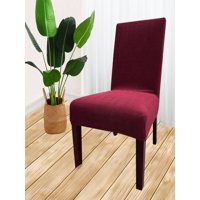 Genérico - Pack De 6 Fundas Cubre Sillas De Comedor Burdeo