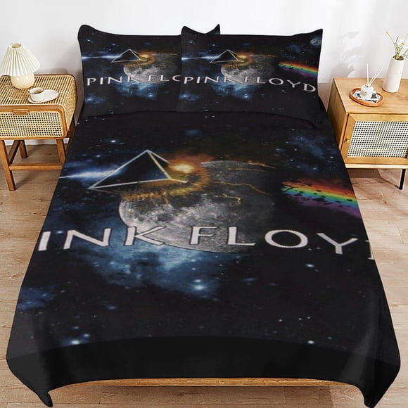 Pink Floyd Modern Handling Practical Sleep Set Durable Threaded Design Zipper Duvet Cover Sets Essential